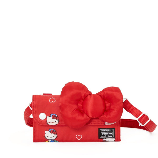 PORTER - HELLO KITTY x PORTER 2WAY LONG WALLET - (Red)
