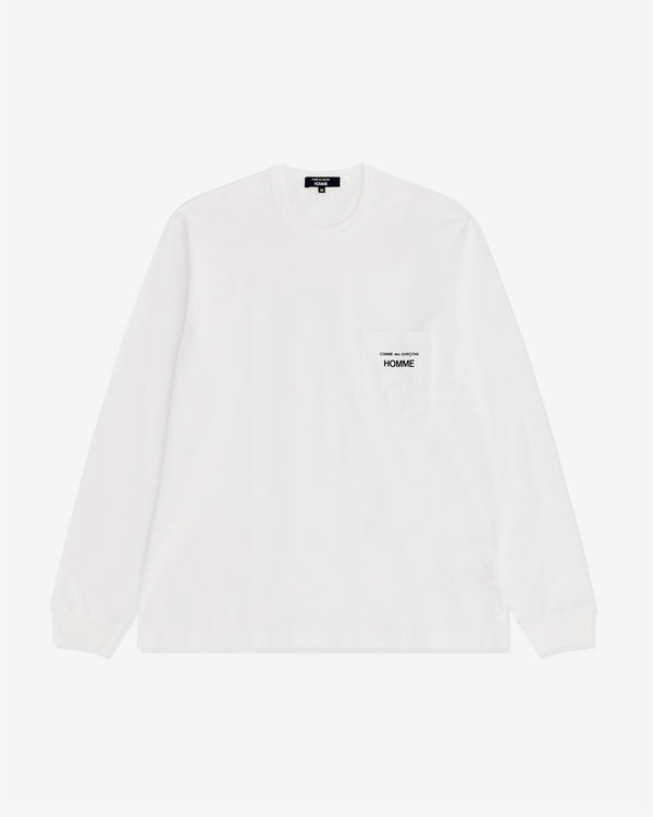 COMME des GARCONS HOMME - Cotton Jersey Garment Print T-Shirts - (White)