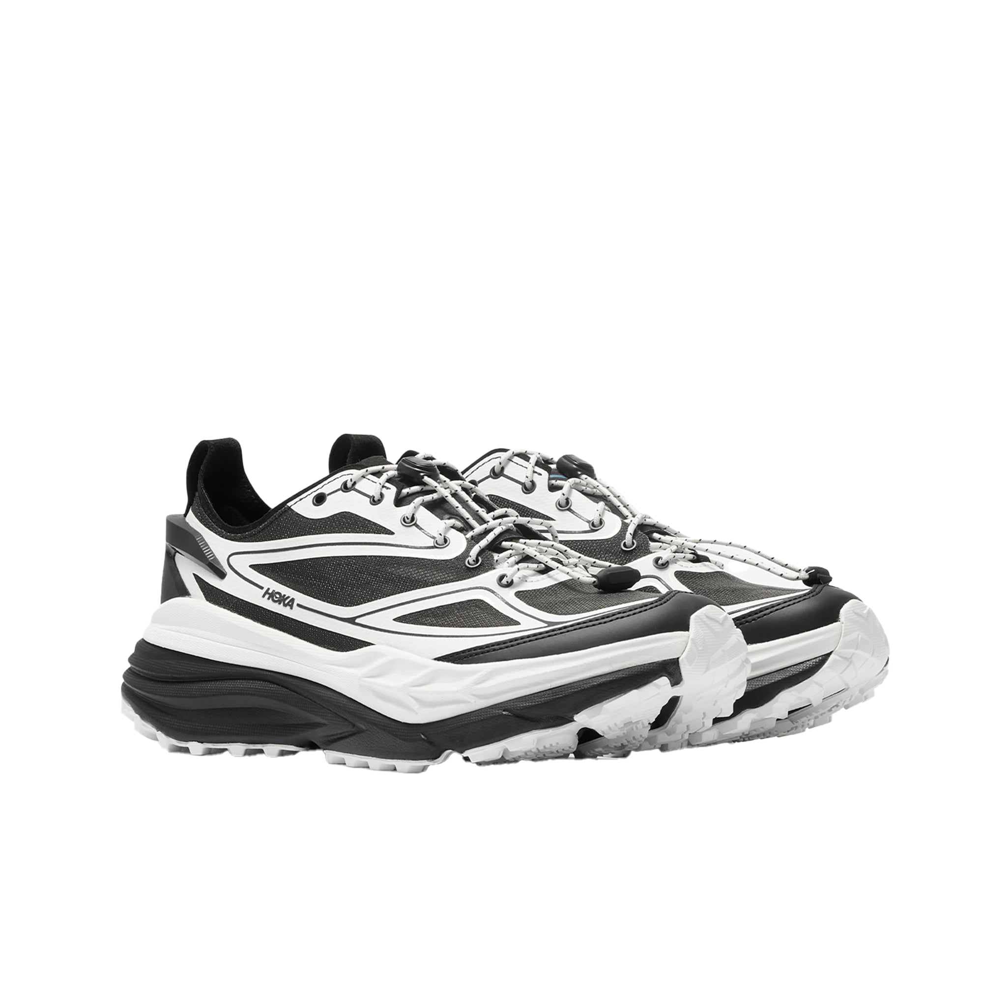 HOKA: Stinson One7 + (Black/White) | DSMG E-SHOP