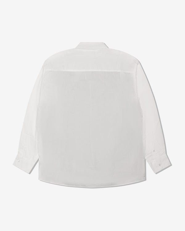 COMME DES GARCONS HOMME - Cotton Broad X Wool Sergegarment Fulled Shirts - (White X Charcoal)