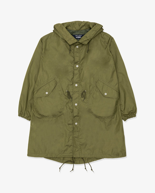 COMME DES GARCONS HOMME - Cotton Nylon Weather X Nylon Twill Garment Washed Coats - (Khaki)