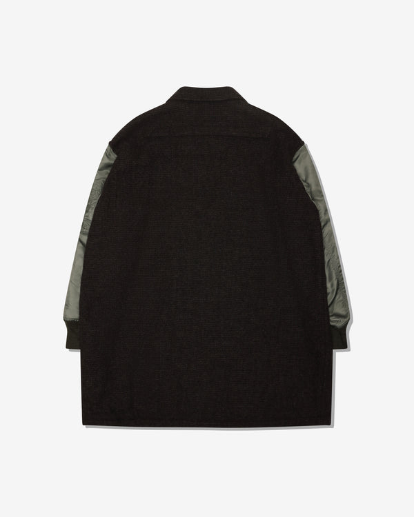 COMME DES GARCONS HOMME - Wool Herringbone Fabric Fulledx Nylon Twill Coats - (Greyx Khaki)