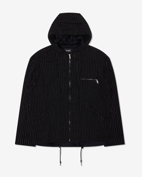 COMME DES GARCONS HOMME - Wool Serge Stripegarment Fulled Jackets - (Navy/White)