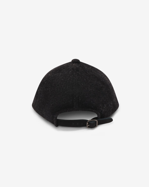 COMME DES GARCONS HOMME - Wool Herringbone Fabric Fulled X Leather Hats - (Charcoal X Black)