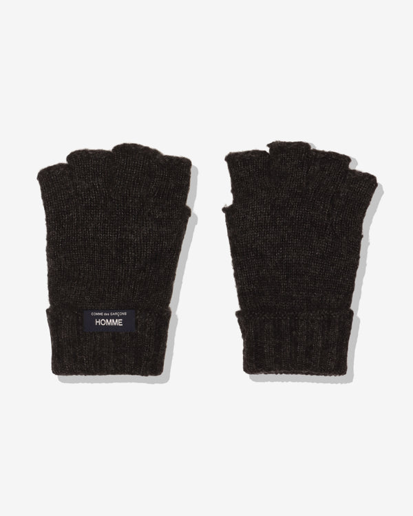 COMME DES GARCONS HOMME - Wool Acrylic Jersey Fulled Gloves - (Top Charcoal)