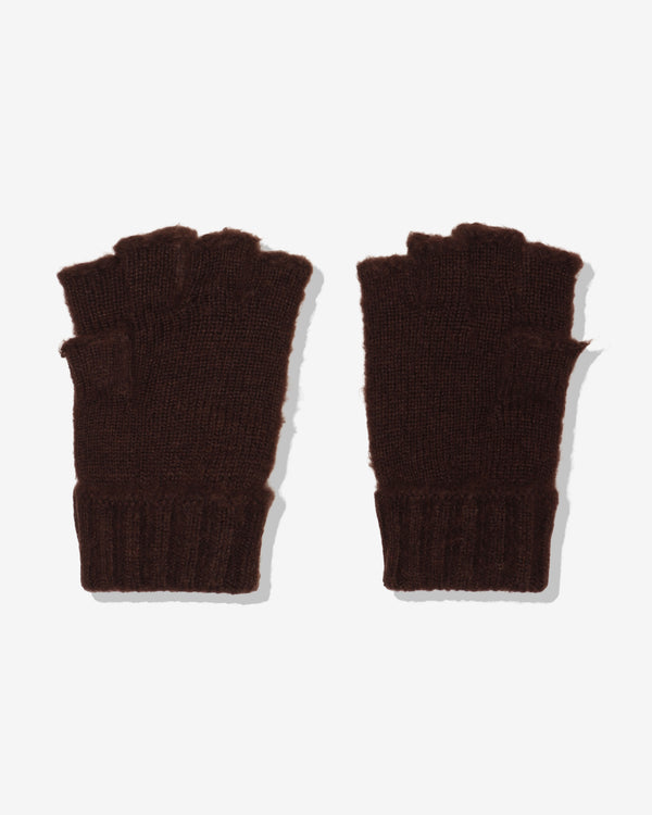 COMME DES GARCONS HOMME - Wool Acrylic Jersey Fulled Gloves - (Dark Brown)