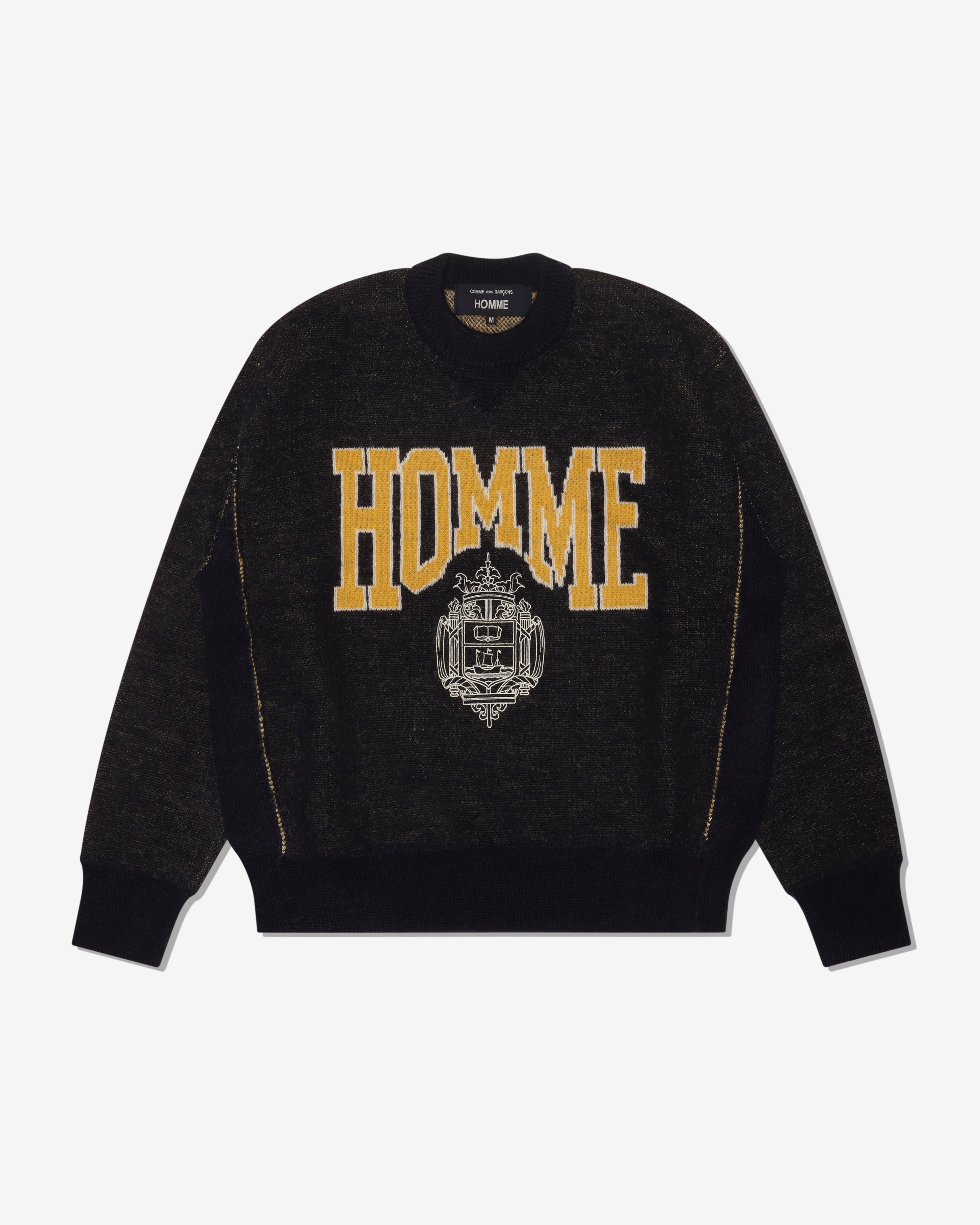 COMME DES GARCONS HOMME: Wool Jacquard Pigment Print Knitwear