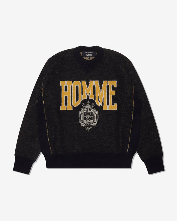 COMME DES GARCONS HOMME - Wool Jacquard Pigment Print Knitwear - (Navy)