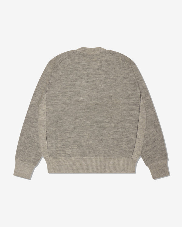 COMME DES GARCONS HOMME - Wool Jacquard Pigment Print Knitwear - (Grey)