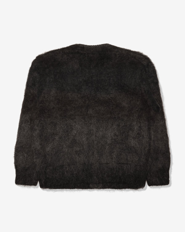 COMME DES GARCONS HOMME - Mohair Napped Random Stripe Jersey Knitwear - (Grey)
