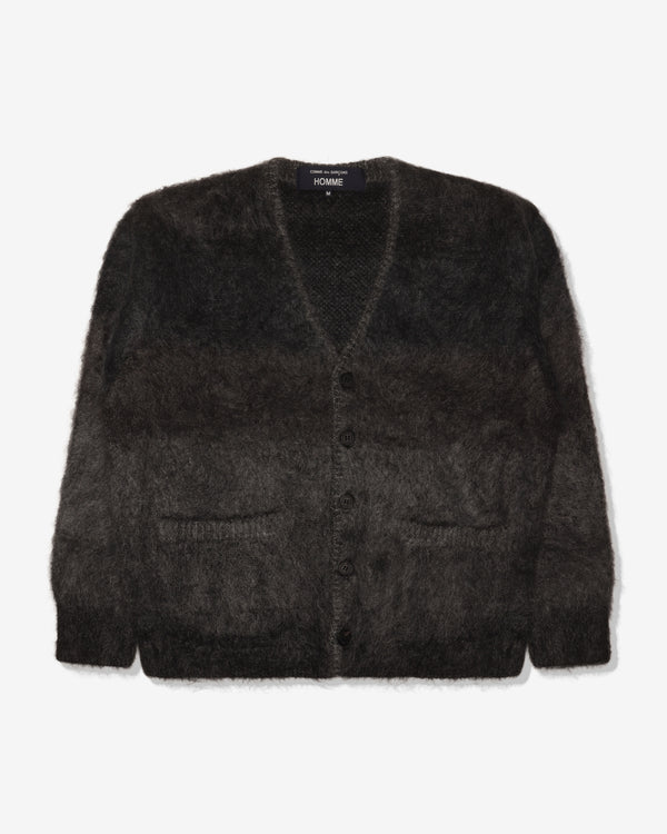 COMME DES GARCONS HOMME - Mohair Napped Random Stripe Jersey Knitwear - (Grey)