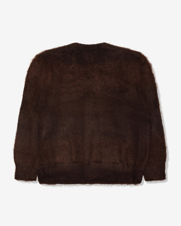 COMME DES GARCONS HOMME - Mohair Napped Random Stripe Jersey Knitwear - (Brown)