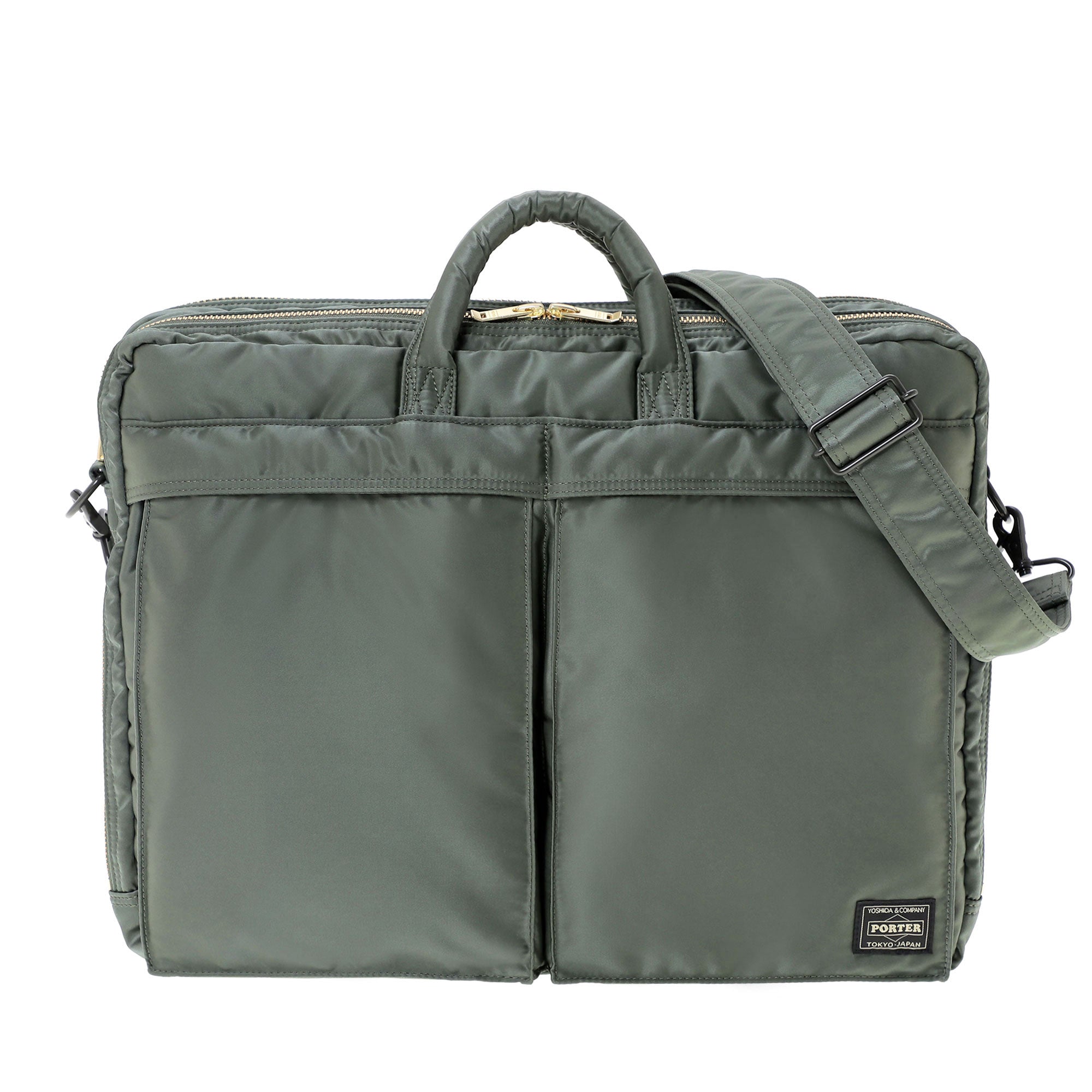 バッグ PORTER / TANKER 2WAY DOCUMENT BAG W zip PORTER: Tanker 2Way Document Bag W Zip (Sage Green) | DSMG E-SHOP