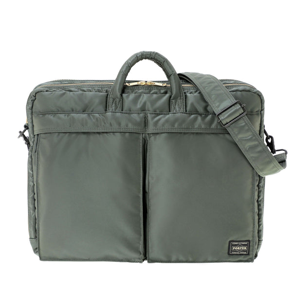 PORTER - Tanker 2Way Document Bag W Zip - (Sage Green)