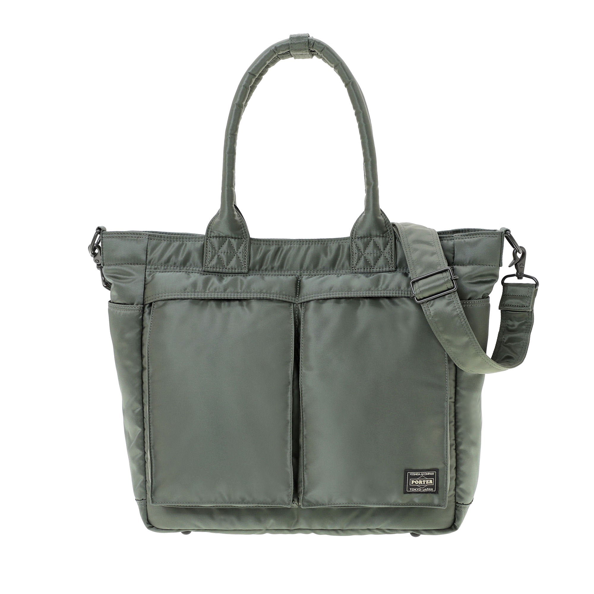 PORTER TANKER TOTE BAG (L) セージグリーン PORTER: Tanker Tote Bag(L) (Sage Green) | DSMG E-SHOP
