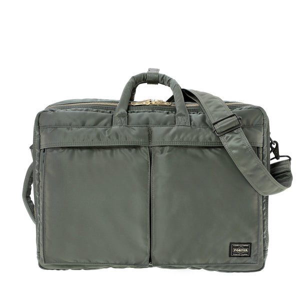 PORTER - Tanker 3Way Document Bag W Zip - (Sage Green)