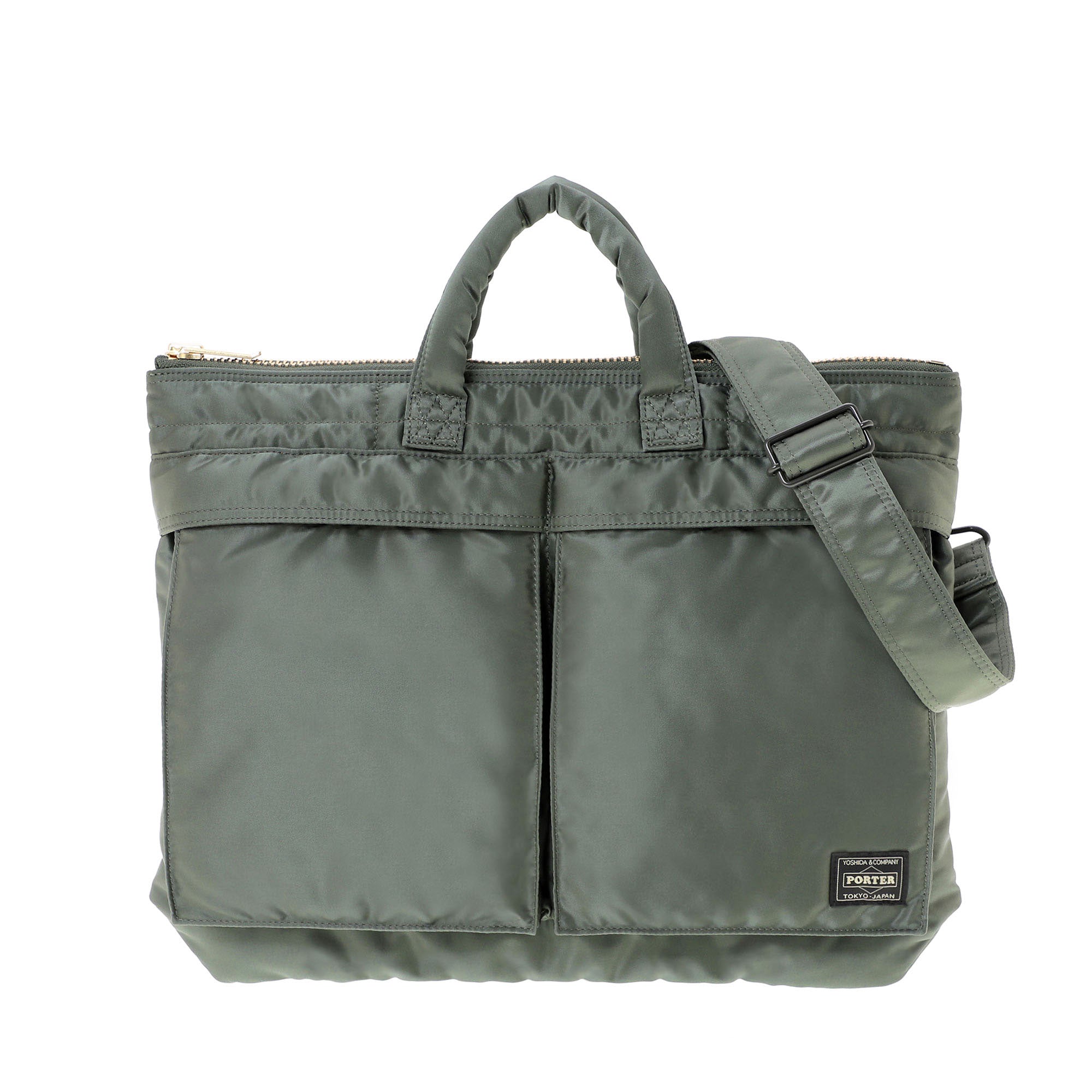 PORTER: Tanker Short Helmet Bag (Sage Green) | DSMG E-SHOP