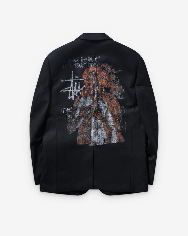 JUNYA WATANABE MAN - Wool Flannel Stussy W-Name Jackets - (Black)