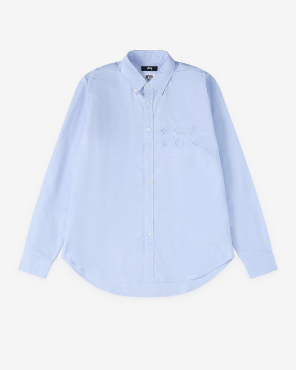 JUNYA WATANABE MAN - Cotton Oxford Stussy W-Name Shirts - (Saxe)