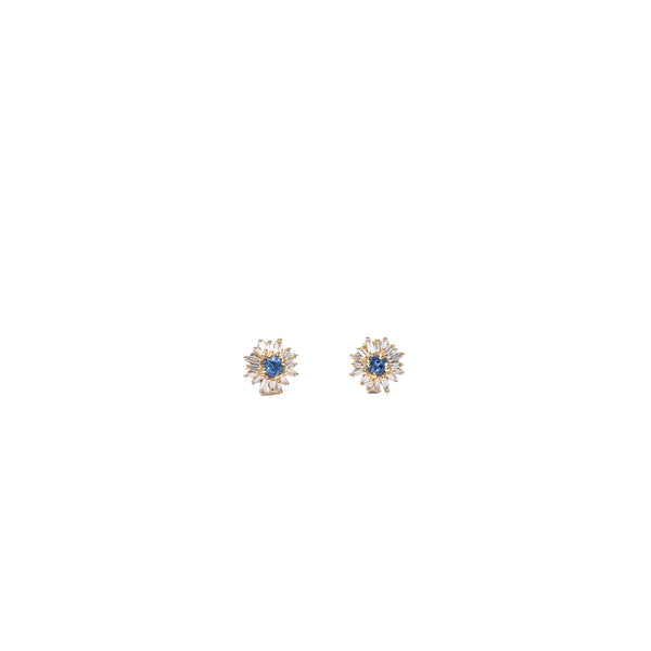 SUZANNE KALAN - Ooak Sapphire Studs - (Yg)