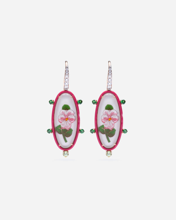 FRANCESCA VILLA - Pink Pansy Earrings - (Pg)