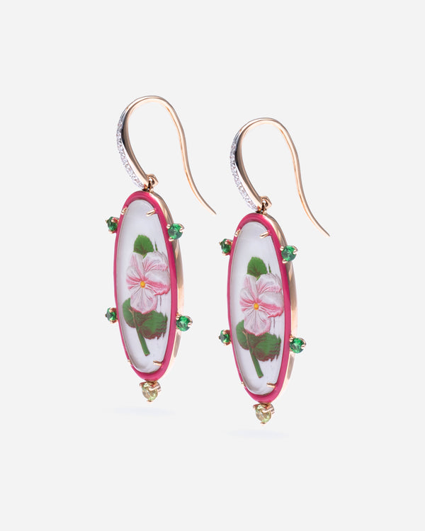 FRANCESCA VILLA - Pink Pansy Earrings - (Pg)