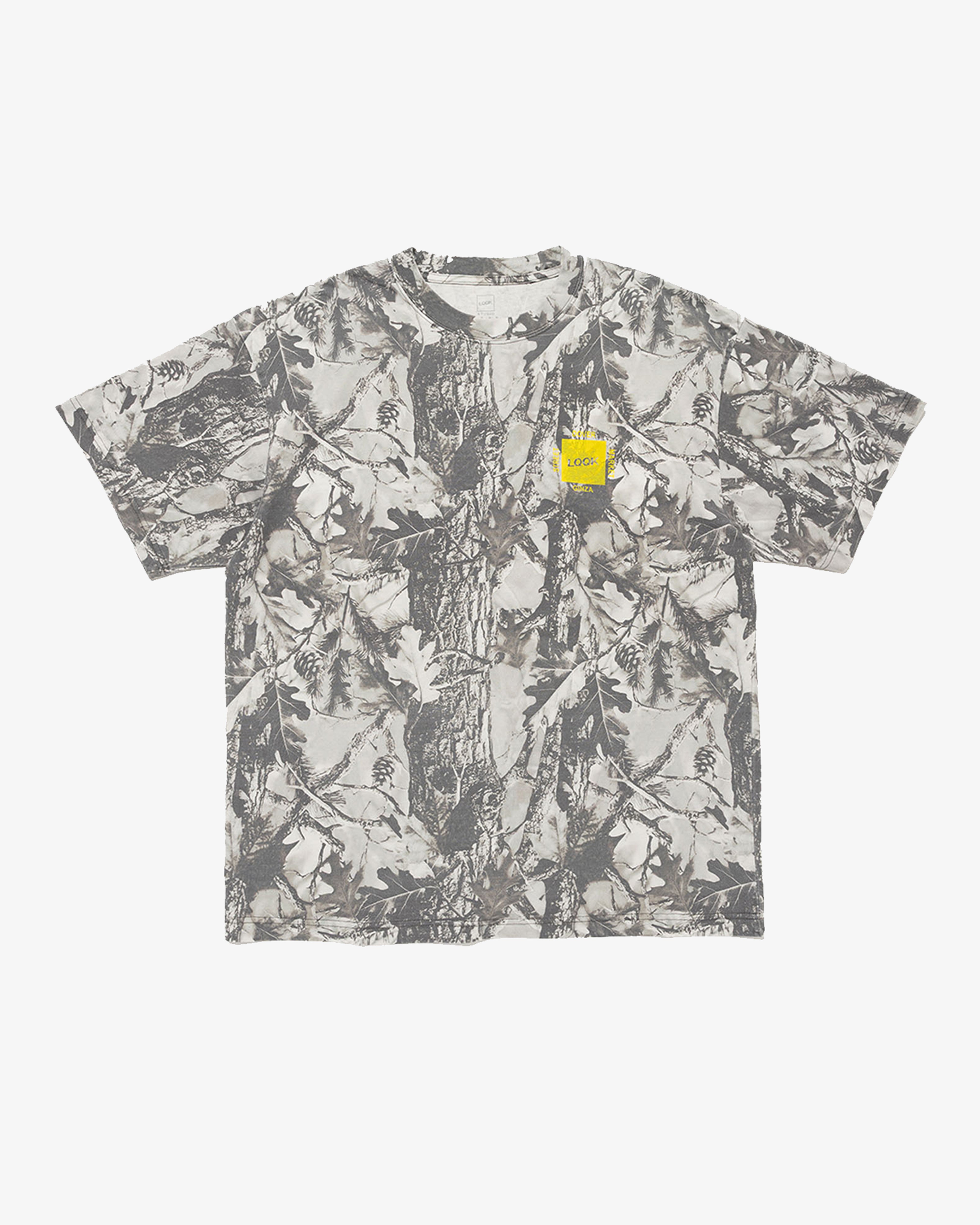 LQQK Studio: Dsmg Box Logo Camo S/S Tee (Grey) | DSMG E-SHOP