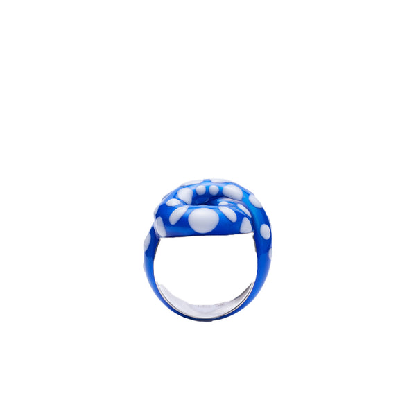 BEA BONGIASCA - Tarallo Ring In 925 Silver (7, - (Blue)
