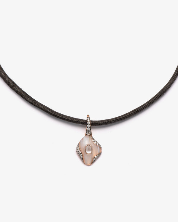 MANPRIYA - Banded Agate Mini Charm - (Rh)