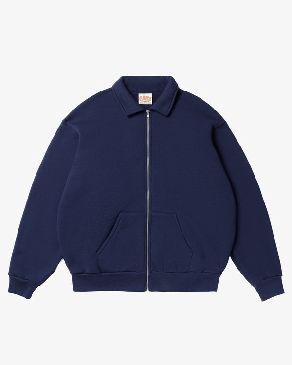 CEASE - Collar Zip Sweatshirt - (Navy)