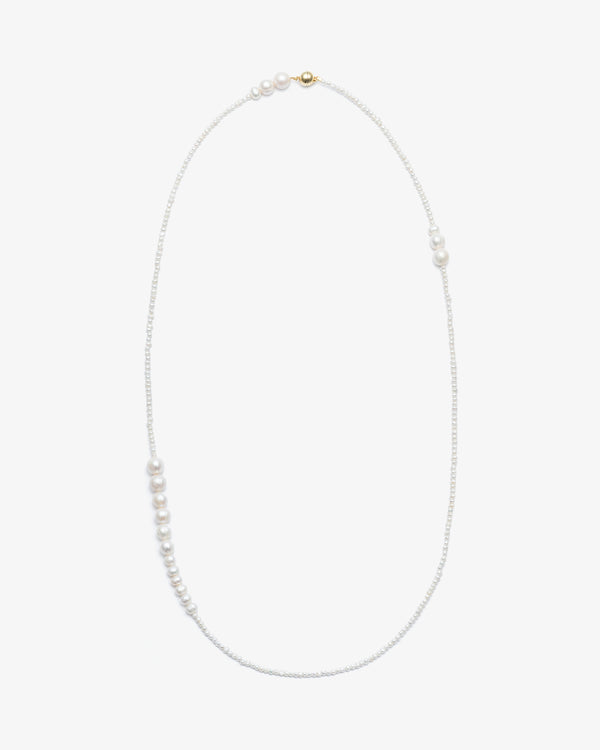COMPLETED WORKS - Pearl Double Layer Necklace - (Wh)