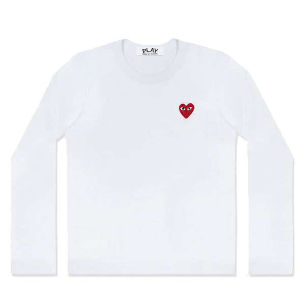 PLAY COMME des GARÇONS - Long Sleeve T-Shirt With Red Emblem - (White)