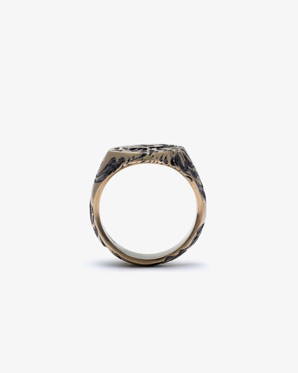 CASTRO - Phoenix Signet Ring - (Black)