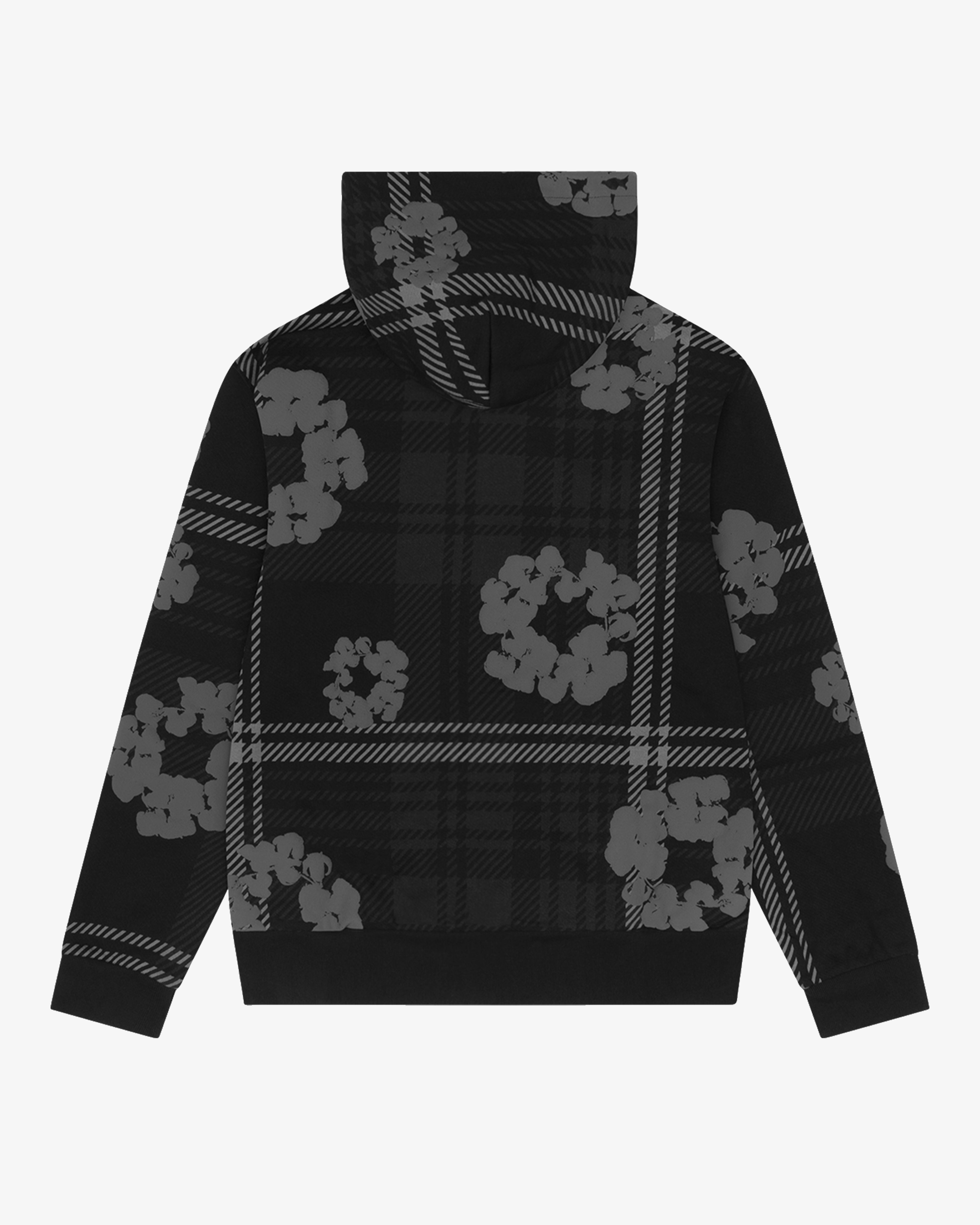 《本物買うならココ》Denim Tears Cotton black パーカー Denim Tears Cotton Wreath Hoodie Black Monochrome Men's - SS24 - US