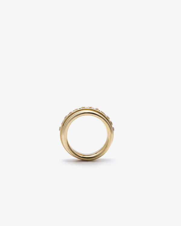 SYLVA & CIE - Spiral Ring W.French Cut Diamo - (Yg)