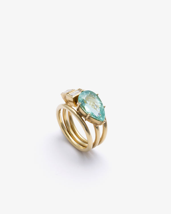 SYLVA & CIE - Africa Paraiba Tourmaline Ring - (Yg)