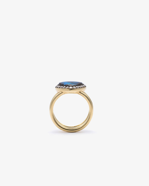 SYLVA & CIE - Opal Heart Triple Shank Ring - (Yg)