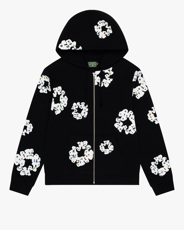 DENIM TEARS - Rhinestone Wreath Hoodie - (Black)