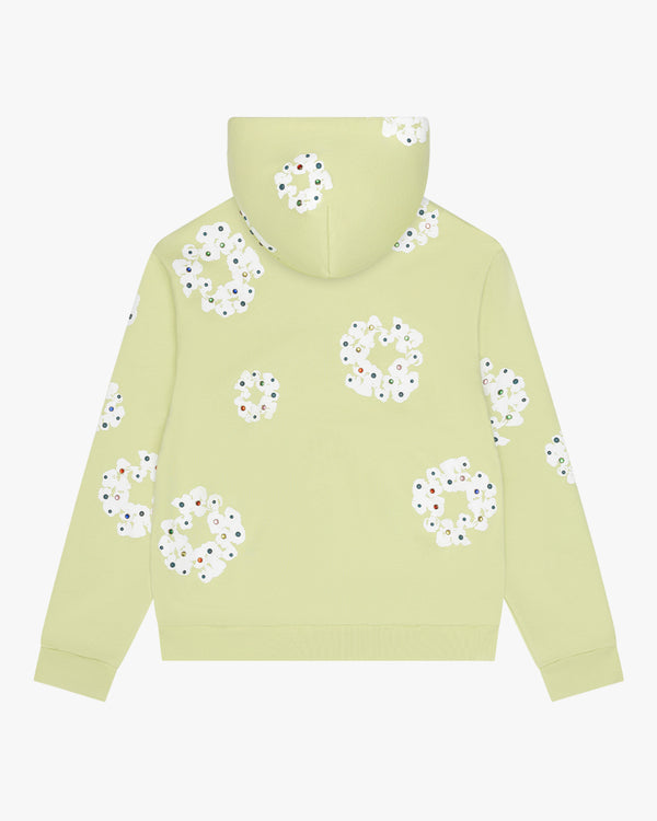 DENIM TEARS - Rhinestone Wreath Hoodie - (Lime)
