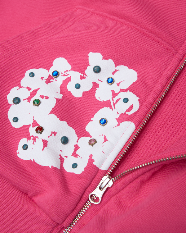 DENIM TEARS - Rhinestone Wreath Hoodie - (Pink)