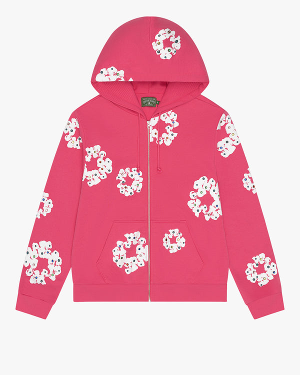 DENIM TEARS - Rhinestone Wreath Hoodie - (Pink)