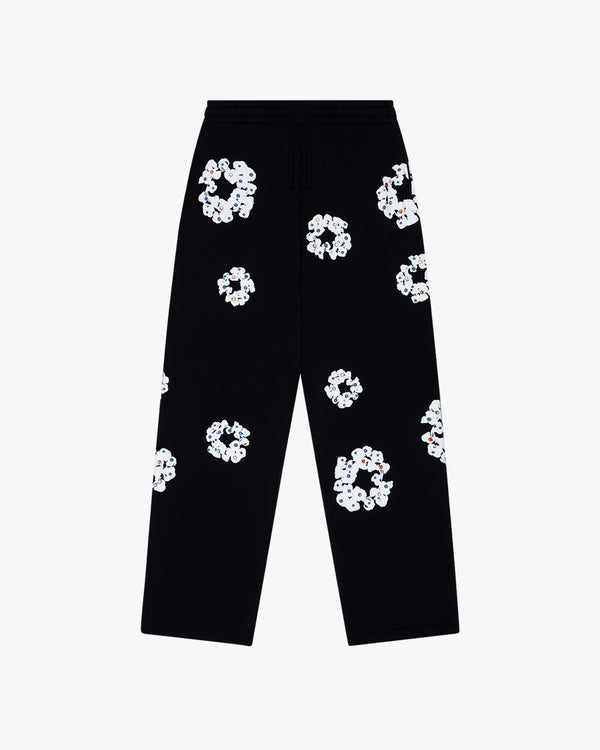 DENIM TEARS - Rhinestone Wreath Sweatpants - (Black)