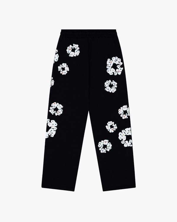 DENIM TEARS - Rhinestone Wreath Sweatpants - (Black)