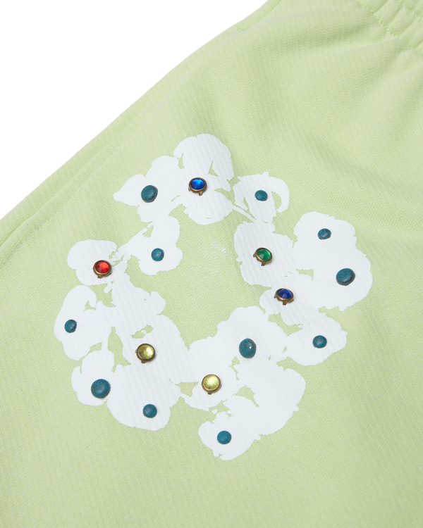 DENIM TEARS - Rhinestone Wreath Sweatpants - (Lime)
