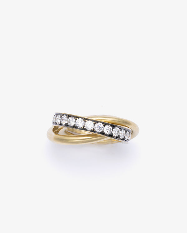 SYLVA & CIE - White Diamond Trinity Ring - (Yg)