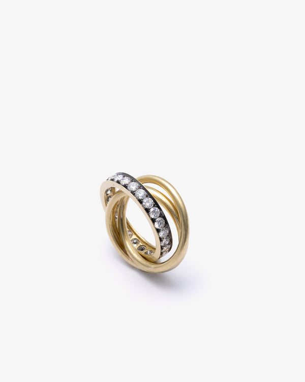 SYLVA & CIE - White Diamond Trinity Ring - (Yg)