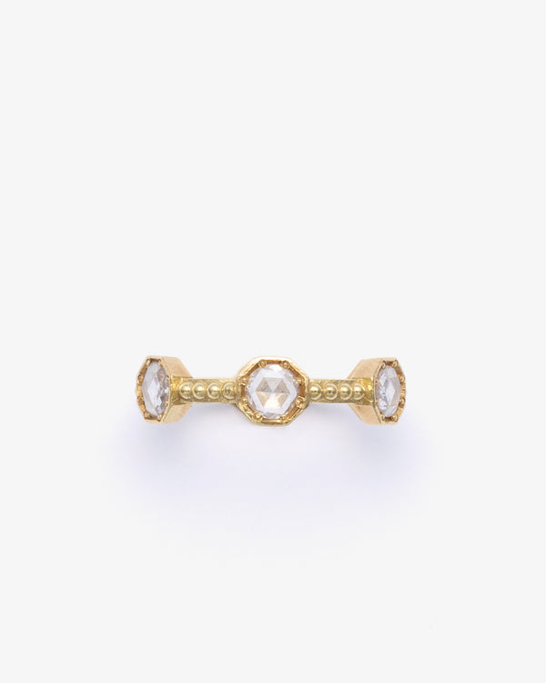 SYLVA & CIE - Rose Cut Diamond Caviar Band - (Yg)