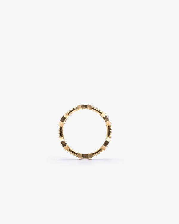 SYLVA & CIE - Rose Cut Diamond Caviar Band - (Yg)