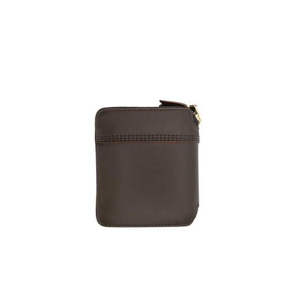 CDG WALLET - Triple Stitch Zip-Around Wallet - (Brown)