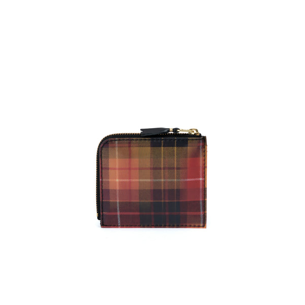 CDG WALLET - Lenticular Tartan A - (8Z-L131 Red/Yellow)